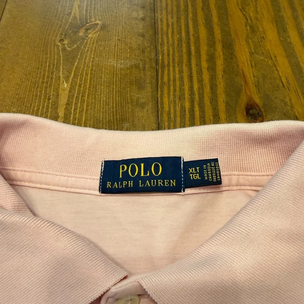 Polo‎ Ralph Lauren Shirt Men XLTall Flesh Pony Pima Soft Touch Polo Pink